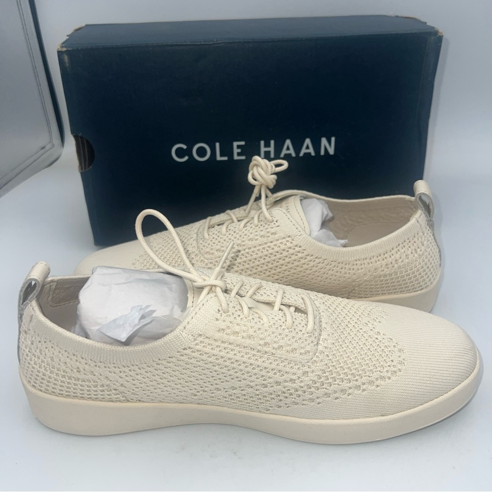 Cole Haan GrandPro Contender Stitchlite Oxford Sneaker Knit Ivory Women’s SZ 8.5 - Picture 6 of 10